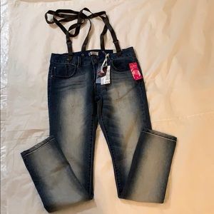 NWT Sapphire Red Denim Overall